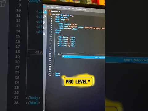 Create HTML Class Shortcut Key. Easy Tutorials. @codersonu