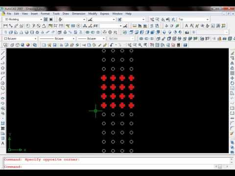 How to use the arraypolar&rectanglecommandes in AutoCAD 2007
