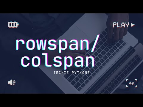 Rowspan & Colspan/ 14th class html