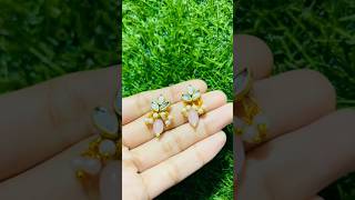 Simple💯Diy kundhan Earrings 🌸✨|#diy #simplediy #earrings #youtube #shorts #trending #subscribe