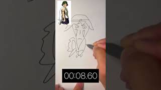 もののけ姫 10秒でサンを描きます！#ジブリ#もののけ姫#おすすめ#映画紹介