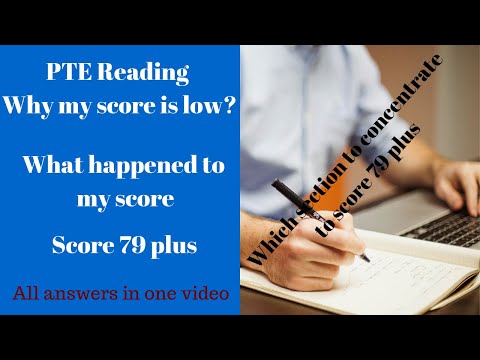 PTE Academic reading score