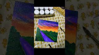 canvas Art Tutorial 🎨🖌️ #art #indianfestivalart #canvaart #painting #canvaart #acriliconcanvas