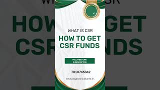 what is csr? how to get csr fundS for an NGO