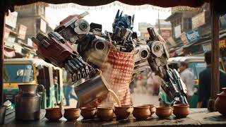 Optimus Prime Selling Chai On Indian Street #optimusprime