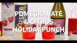 Pomegranate and Citrus Holiday Punch Cocktail Recipe
