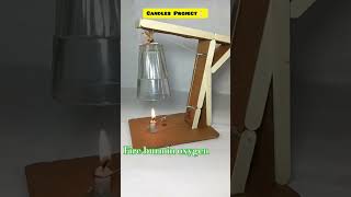 🔥fire burn in air contain oxygen #scienceproject #shortvideo