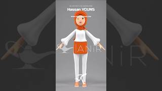 3D Assets - 3D Mascot - RAFIAA - | Shorts #3d #3dcharacter #3danimation