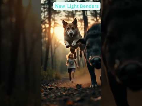 #Dog saves a little girl from a boar # AI GENERATED VIDIO # Motivational #funny