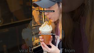 We tried the VIRAL butter beer ✨ #butterbeer #yorkshire