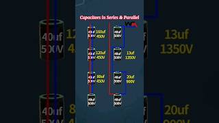 Capacitor in Series and Parallel #capacitor #capacitors #diyelectronics