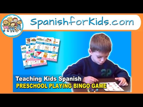 Teaching Kids Spanish: PRE-K PLAYING BINGO GAME