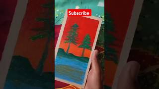 ACRYLIC PAINTING SUNSET VIEW #acrylicscenery #acrylicpainting #sunsetpainting#sunsetview#bestscenery