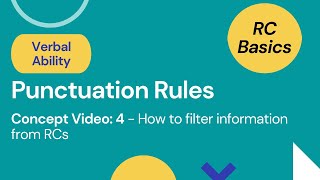 Punctuation Rules| CMAT 2022 | How to filter text from RC | Golden Rules of Grammar Verbal Lesson 4