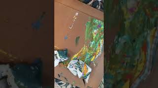 Abstract Painting for beginners | Skillshare Tutorials #shorts #painting