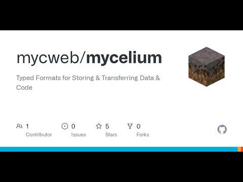 GitHub - mycweb/mycelium: Typed Formats for Storing & Transferring Data & Code