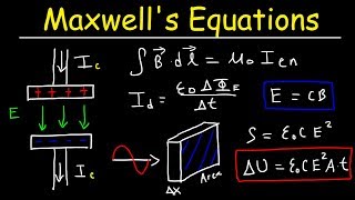 Maxwell's Equations, Electromagnetic Waves, Displacement Current, & Poynting Vector - Physics