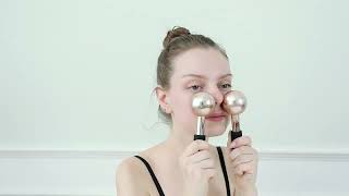 Meet your skin's new best friends: PFEFE champagne gold ice globes!#pfefe #iceglobes #cryoglobes