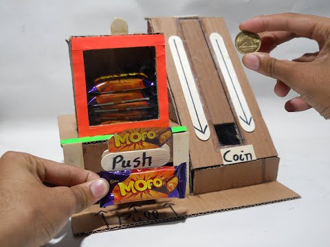 Creative Handmade Chocolate Vending Machine from Cardboard
