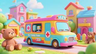 JJ’s Doctor Bus to Teddy Town 🚌🩺🧸 | Caring & Sharing Song for Kids