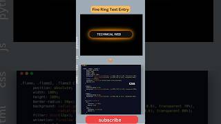 Crazy Fire Ring Effect Using Just HTML CSS JS 💻🔥