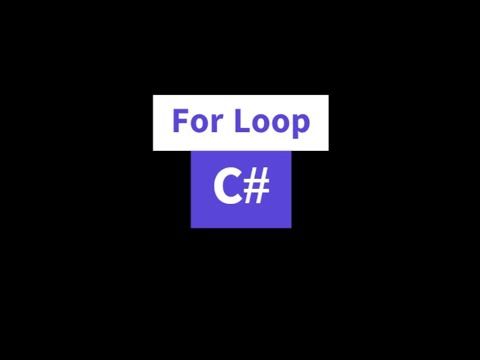 DotNet | C#| How to write for loop