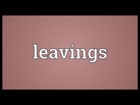 Leavings Meaning