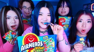 KREW GAME NIGHT! Trying New SOUR Airheads!! #ad
