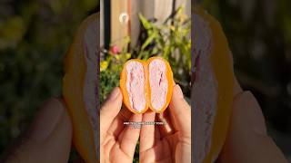 Trying Trader Joe’s NEW Blood Orange 🍊 Mochi Ice Cream #mochi #traderjoes #icecream