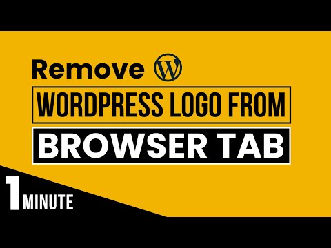 How To Remove Wordpress Logo From Website Tab 2025 | Change Wordpress Logo In Browser Tab