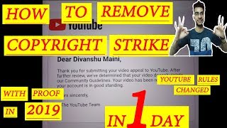 Remove copyright strike in 1 day |with proof|