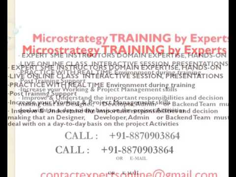 Microstrategy Online Training and Support
