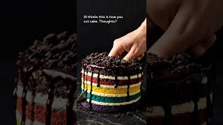 Satisfying (or not) Cake Cutting ASMR #aifail