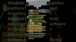Make Your Delivery Services Side Hustle Easier with AI Tools