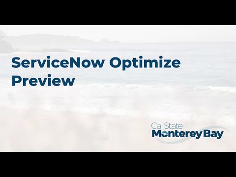 Cal State Monterey Bay Optimize Demo - May 20