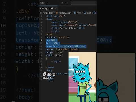 How to Center a Div in CSS || CSS Tutorial in Hindi || #shorts