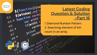 Latest Coding questions and Solutions in Python and C-Part 16