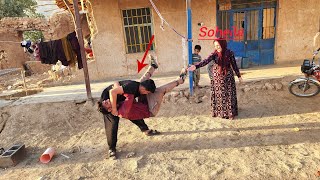 The landowner's arrival to free his father and his conflict with Soheila's addicted husband