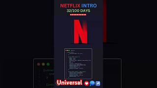 Netflix intro 32/100 days #apnikaksha #webdevelopment #webdesign #coding #apnikaksha #apnacollge