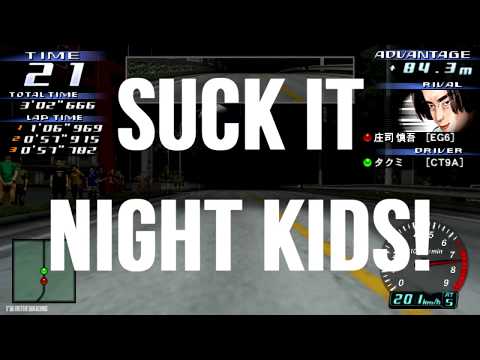 Initial D Street Stage Myogi Downhill (Honda Civic EG6 vs Lan Evo VII) GONE WRONG GONE SEXUAL
