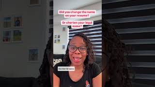 Changing your name on your resume #viralshorts