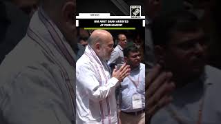 Union Home Minister Amit Shah arrives at Parliament for the Monsoon Session