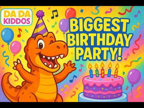 Dance Birthday Fun Party! 🎉 Birthday Dino Song 🦖| Nursery Rhymes