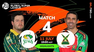 Highlights | Guyana Amazon Warriors vs Central Stags | GSL 2025