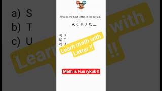 Letter Math Series #mathematics #mathisfun #shorts #shortsfeed #numberseries #iqtest
