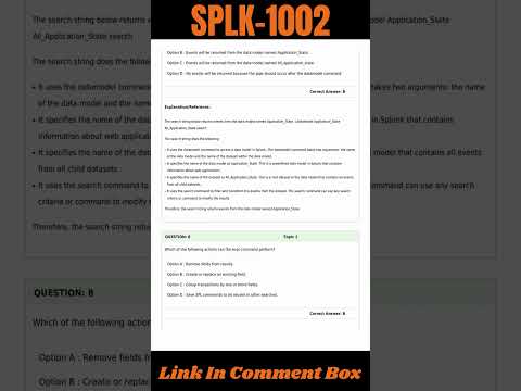 Splunk Core Certified Power User SPLK-1002 | Exam Dumps