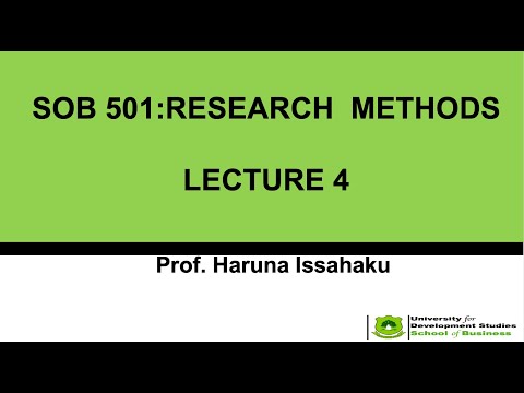 SOB 501: Research Methods L4