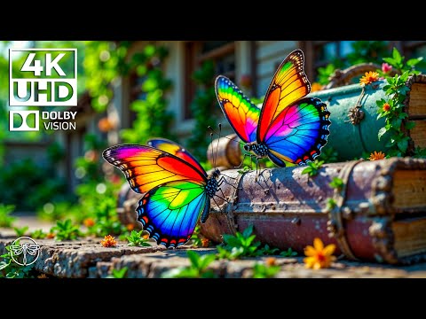 Nature’s Symphony 4K 🦋🍃 | Piano Melodies & Insects’ Flight in Peaceful Harmony
