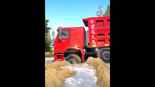 Spintires: MudRunner -SHACMAN DELONG X3000 Towing a Truck on a Snowy Road Ep101