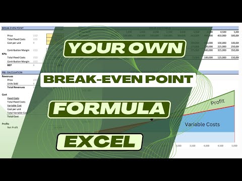 How to Create you OWN Break-Even Point Formula in Excel